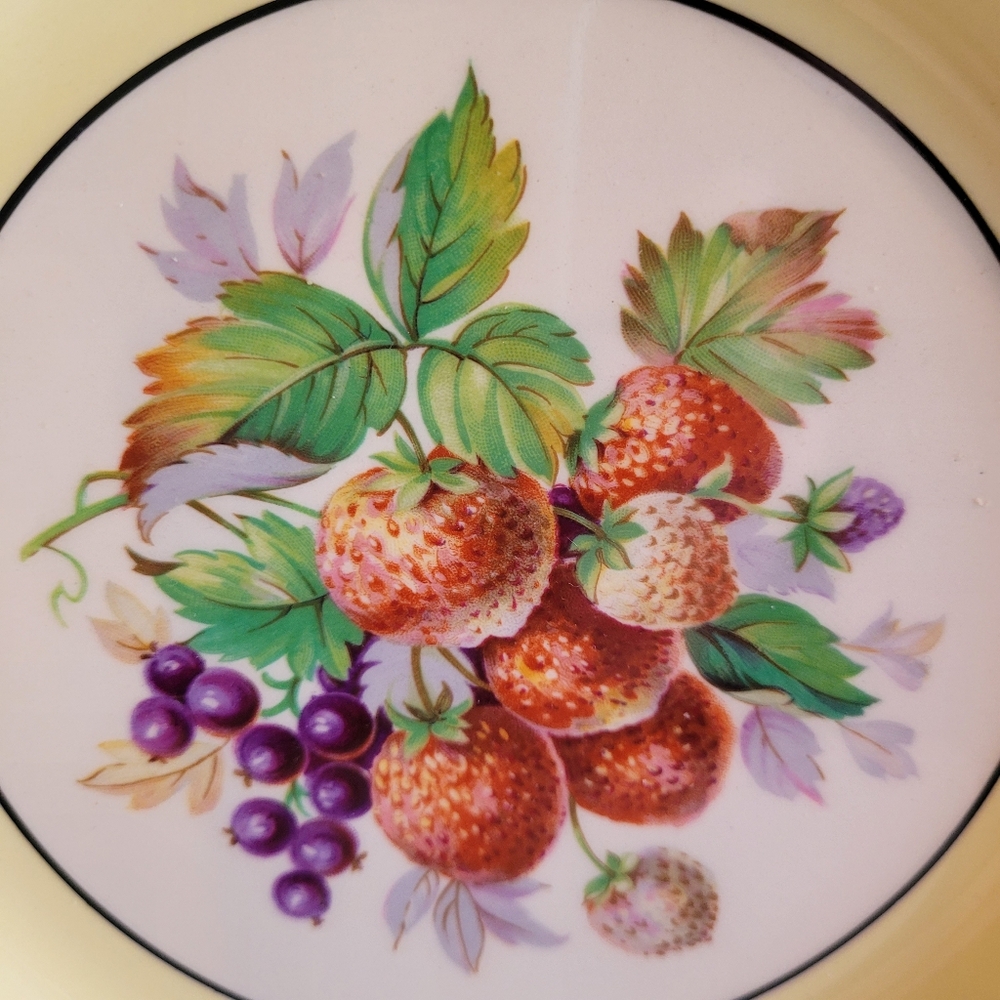 Antique Johnson Brothers California 7" Pastel Yellow Square Salad Plate England